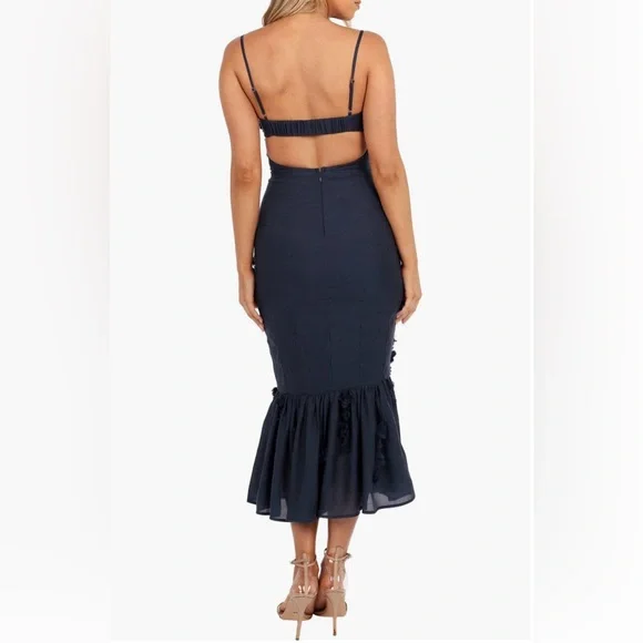 Petal & Pup Posedly Rosette Mermaid Midi Dress - Picture 4 of 16